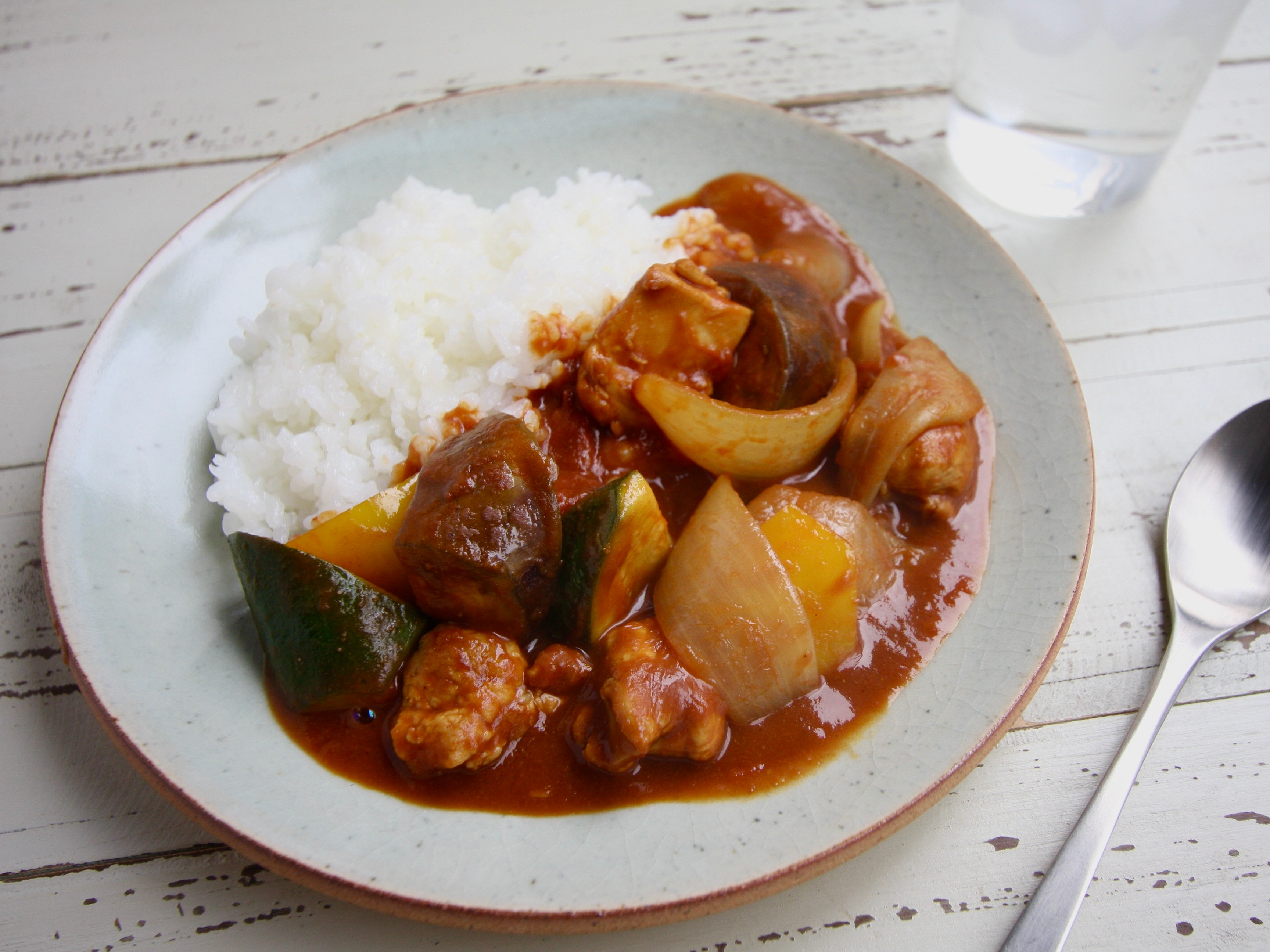 なすとズッキーニの夏野菜カレー