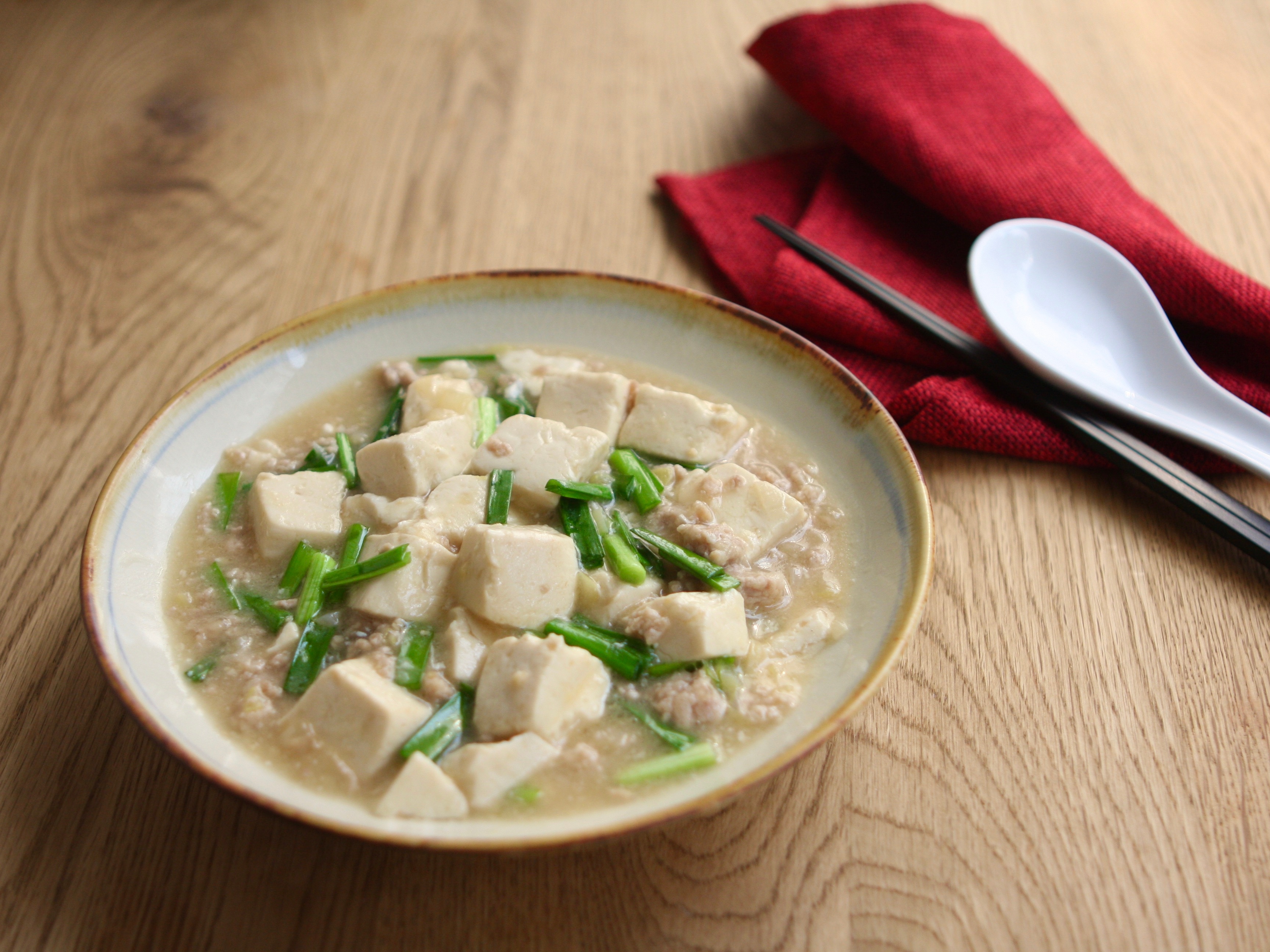 辛くない麻婆豆腐